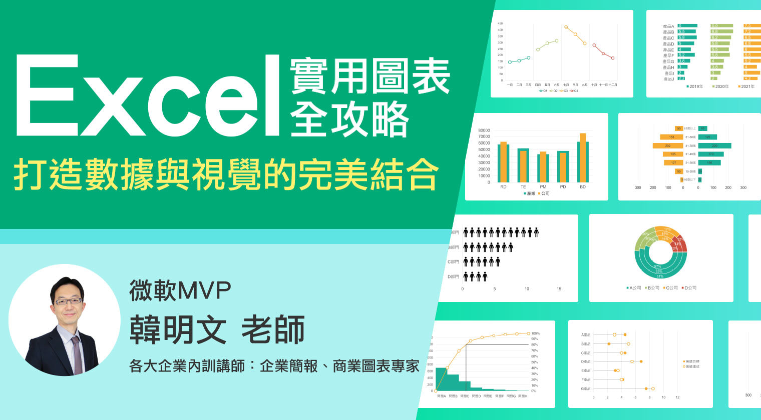 打造數據與視覺的完美結合 : Excel實用圖表全攻略